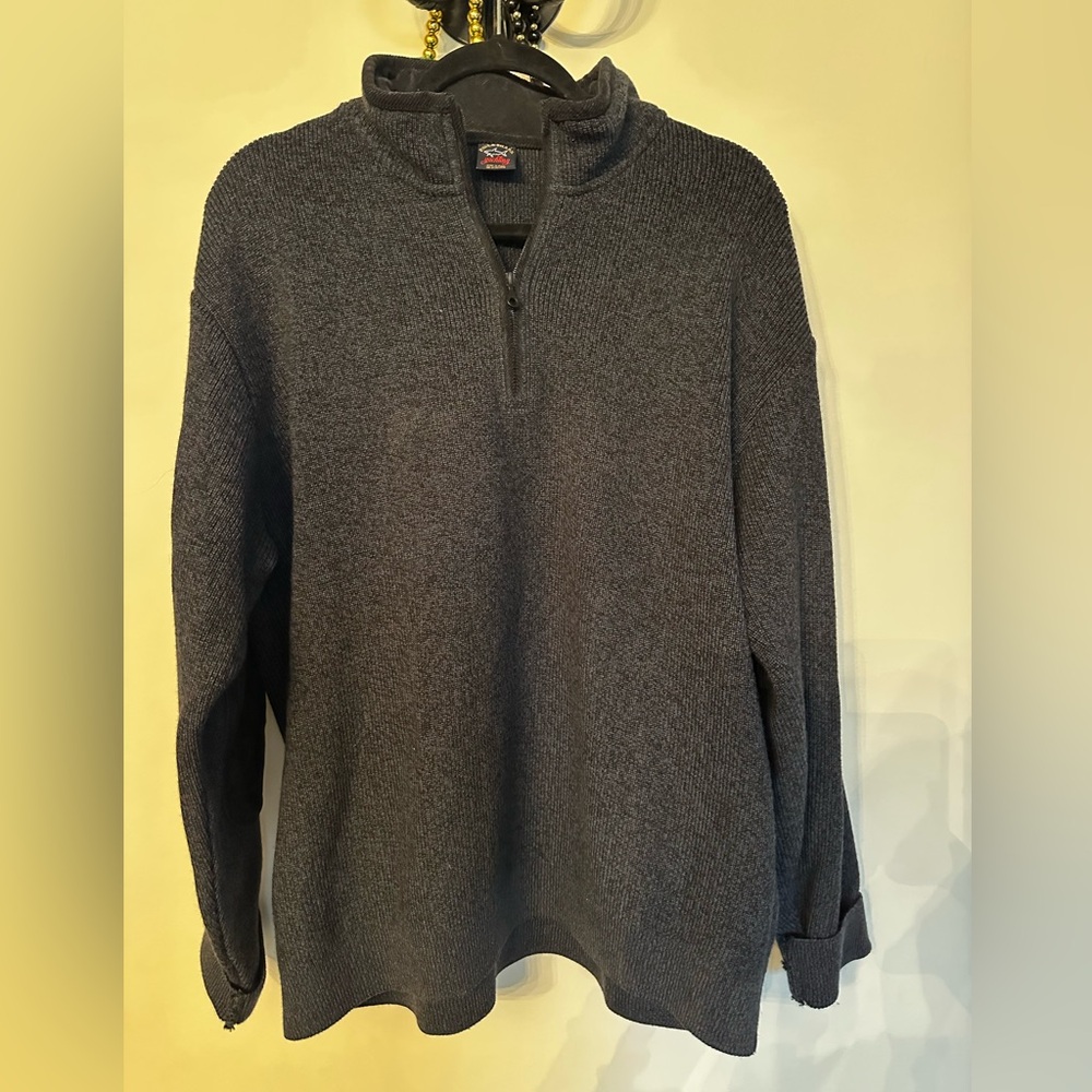 Black and charcoal grey Paul & Shark Yachting quarter zip pullover size L